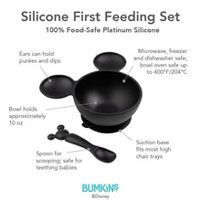 Bumkins Silicone First Feeding Set: Mickey Mouse Classic Black