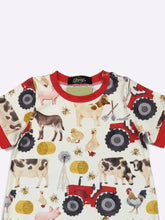 Clover Cottage Red Farm Boy Romper