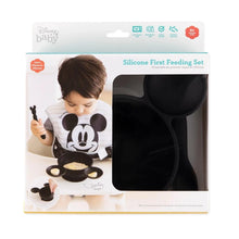 Bumkins Silicone First Feeding Set: Mickey Mouse Classic Black