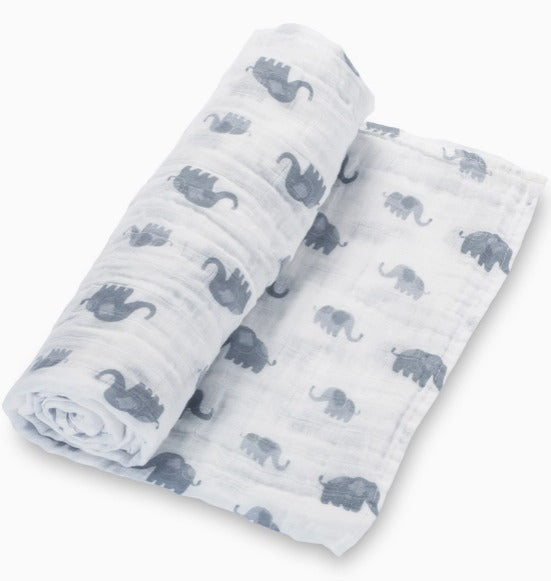 LollyBanks Elephantastic Baby Swaddle Blanket