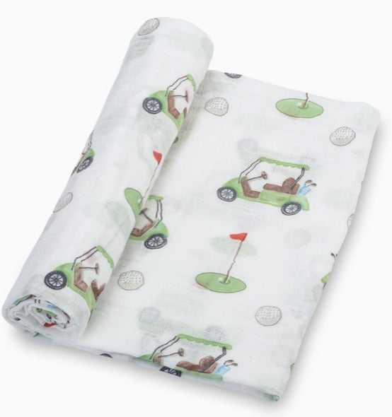 LollyBanks Golf A Round Baby Swaddle Blanket