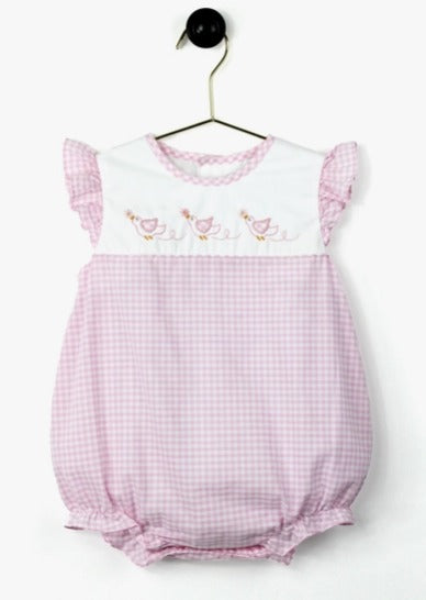 Petit Ami Bubble with Bird Embroidery