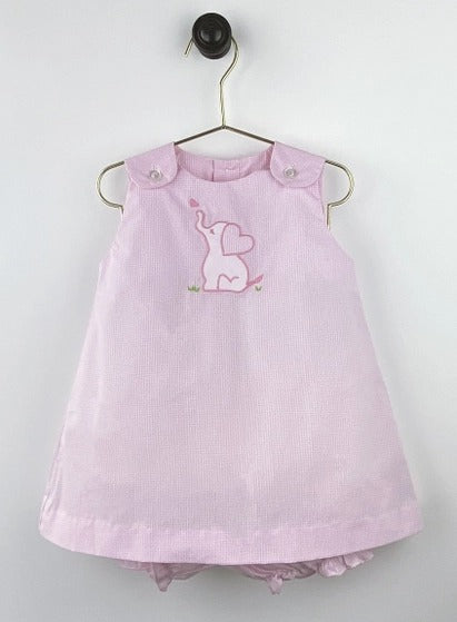 Petit Ami Elephants Applique Dress