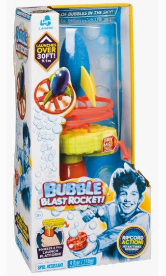 Toysmith Bubble Blast Rocket, Rip-Cord Action, Up to 30 Feet