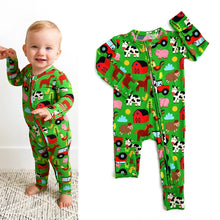 Gigi and Max Tanner Zip Bamboo Baby Farm Animal Going Home Outfit