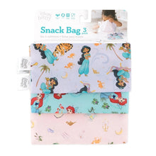 Bumkins Reusable Snack Bag, 3-Pack: Princess Magic, Ariel, and Jasmine