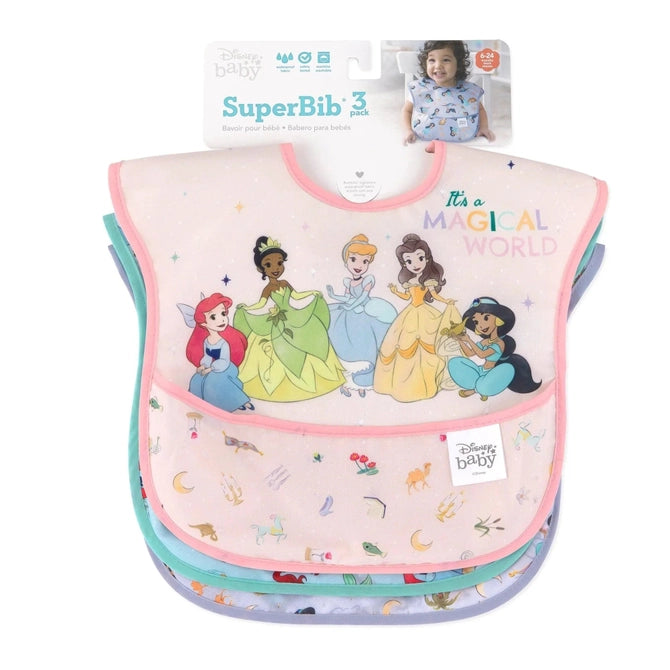 Bumkins Superbib® 3-Pack: Magical World, Ariel, and Jasmine