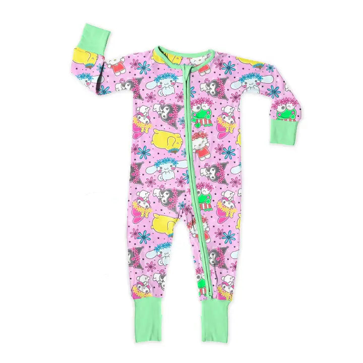 Ceddy & Ria Kawaii Sanrio Bamboo Zippy Convertible Romper Pajamas
