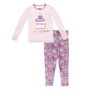 KICKEE PANTS LONG SLEEVE PIECE PRINT PAJAMA SET PEGASUS EDUCATION