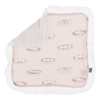 Kickee Pants Print Ruffle Lovey in Macaronn Dim Sum