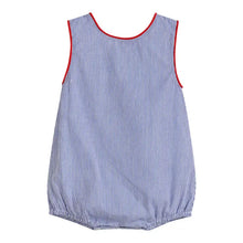 Blue Stripe Tugboat Bubble Romper by Lil Cactus
