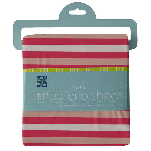 Kickee Pants Print Fitted Crib Sheet Hopscotch Stripe