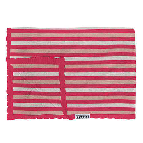 Kickee Pants Print Nitted Toddler Blanketn Hopscotch Stripe