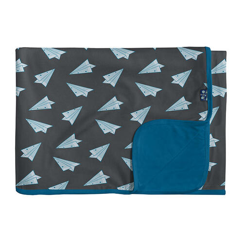 Kickee Pants Print Toddler Blanket Lined Paper Airplanes