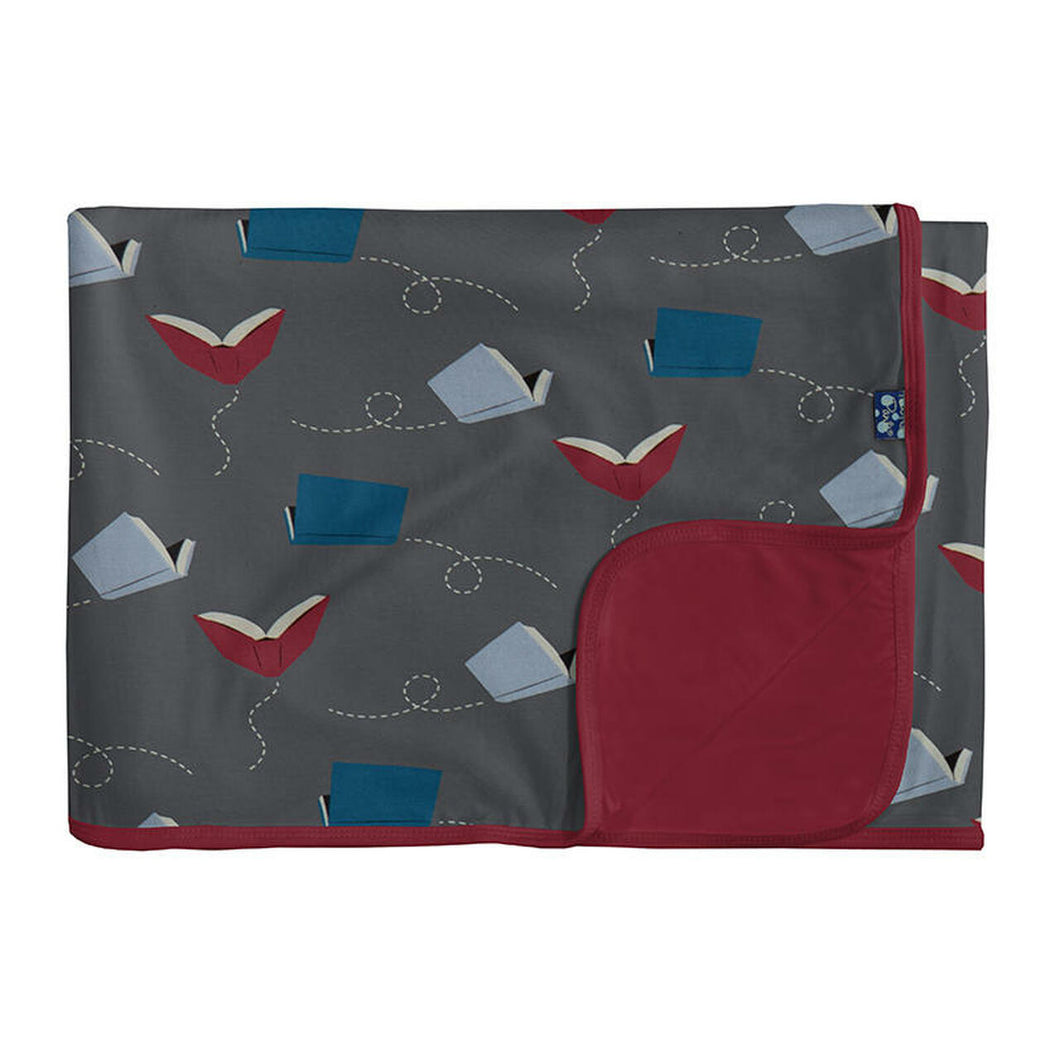 Kickee Pants Print Toddler Blanket - Slate Flying Books - One Size