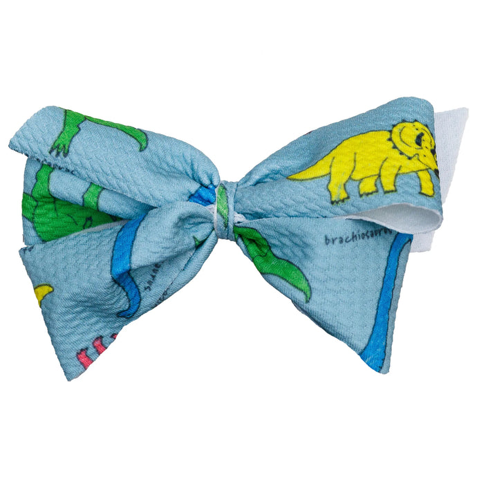 Neon Dinos Clippy Bow by Macaron+Me