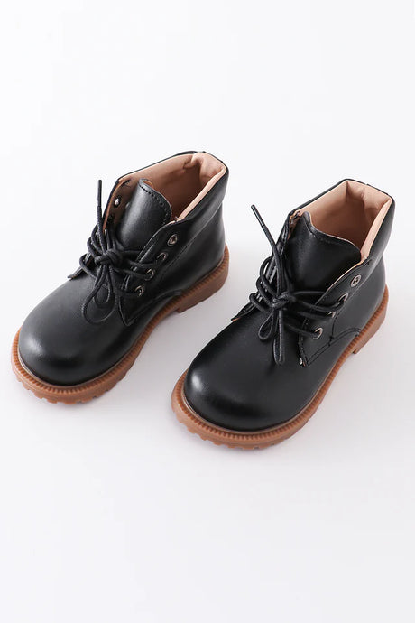 Abby & Evie Black Lace Up Bootie