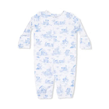Angel Dear Puppy Toile Blue - Convertible Gown 0-3M