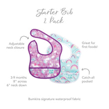 Bumkins Starter Bib 2 Pack: Rainbows & Unicorns