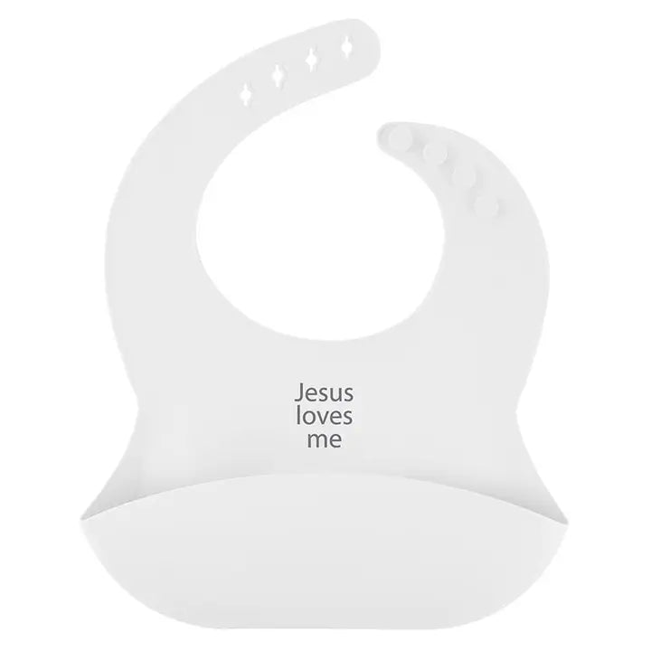 Stephan Baby Silicone Bib - Jesus Loves Me