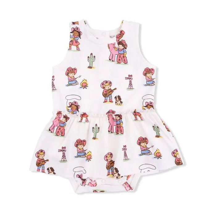 Angel Dear Vintage Cowgirls - Bodysuit with Skirt