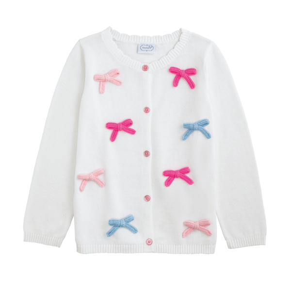 Mudpie Rainbow Bow Cardigan