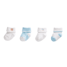 MUDPIE BLUE FOLDOVER SOCK BOX SET 0-6M