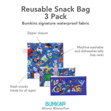 Bumkins Reusable Snack Bag, 3-Pack: Disney 100 Years Celebration