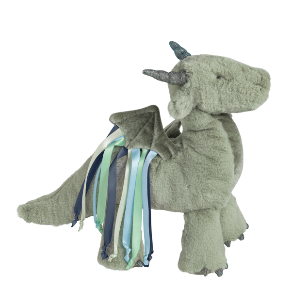 MUDPIE Jade The Dragon Plush Pal Green Ribbon Dragon