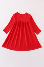 Abby & Evie Red valentine's day puppy embroidery dress