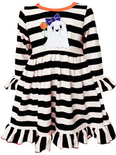 Girls Friendly Ghost Halloween Swing Dress