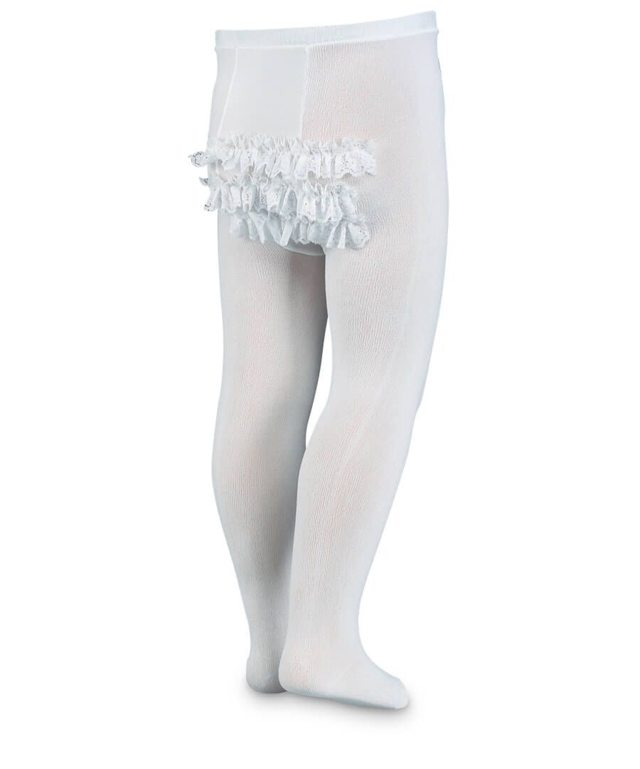Jefferies Socks Microfiber Rhumba Lace Tights 1 Pair (6-18m)