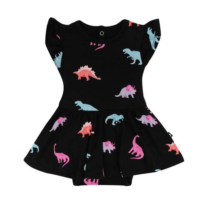Kyte Baby Twirl Bodysuit Dress in Midnight Roar