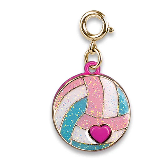 Charm It - Gold Glitter Volleyball Charm