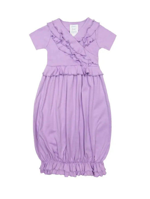 Lemon Loves Lime Layette Basic-Julia Gown Sheer Lilac (3-6m)