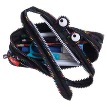 ZIPIT Monster Pencil Case - Black & Rainbow