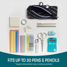 ZIPIT Monster Pencil Case - Black & Rainbow