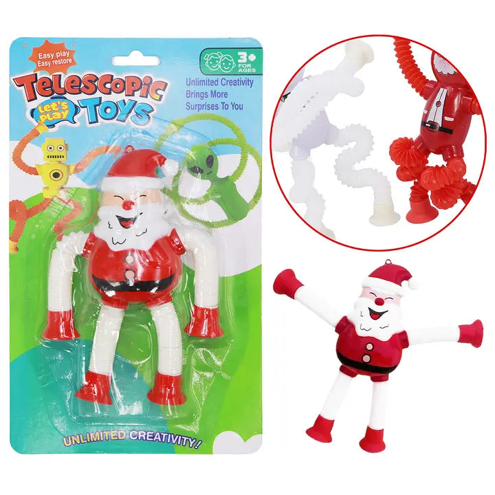 Christmas Santa Suction Pop Tube Toy