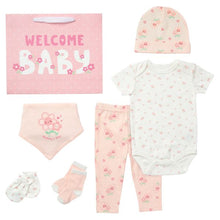 8-Piece Baby Gift Set - Pink Floral Print