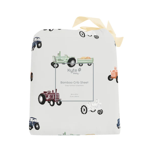 Kyte Baby Crib Sheet in Tractor