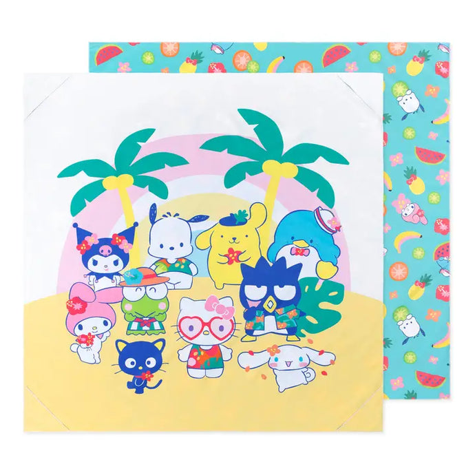 Bumkins Reversible Roll & Go Blanket, Hello Kitty & Friends Tropical