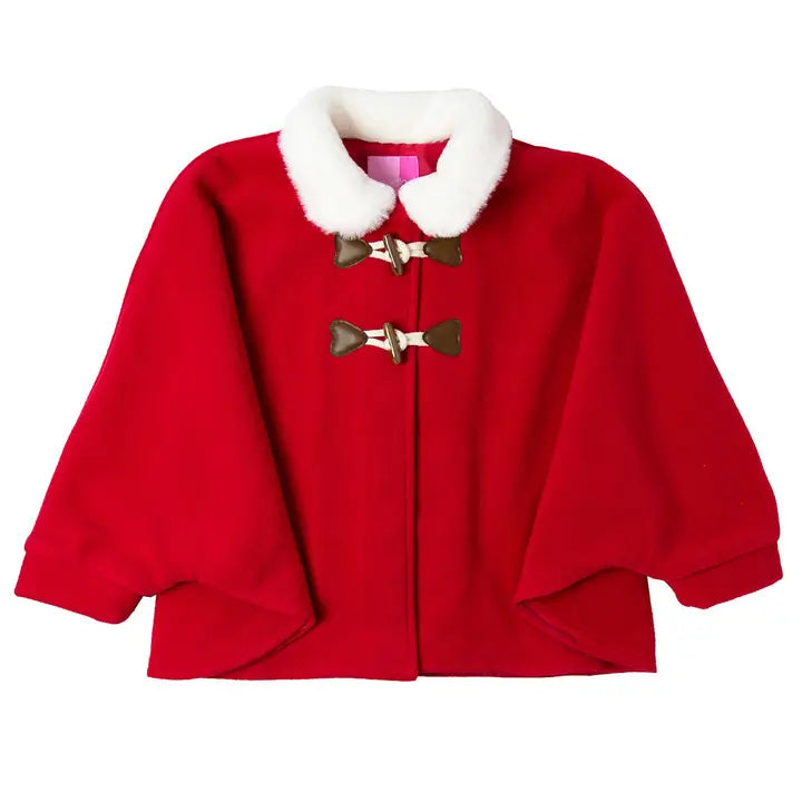 Good Lad Toddler Girls Red Fleece Cape