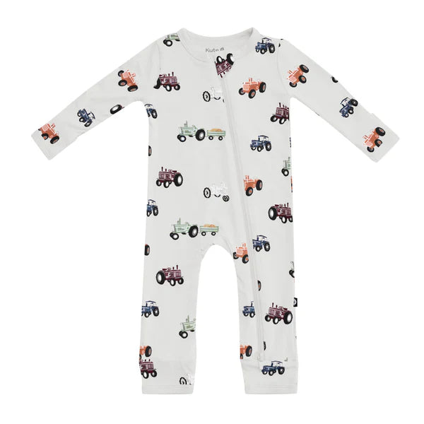 KYTE Baby Zippered Romper in Tractor