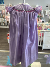 Rosalina Purple Checked Bishop Smocked Dress with Embroidered Baskets 24M
