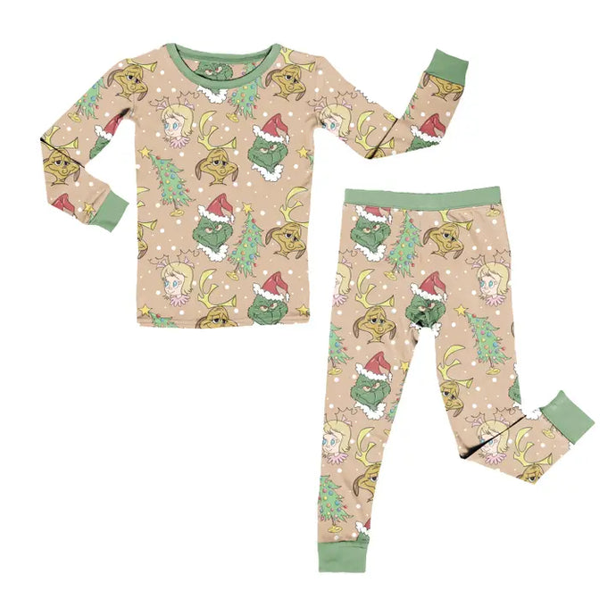 Ceddy & Ria Mean Christmas Bamboo 2 Piece Set Pjs