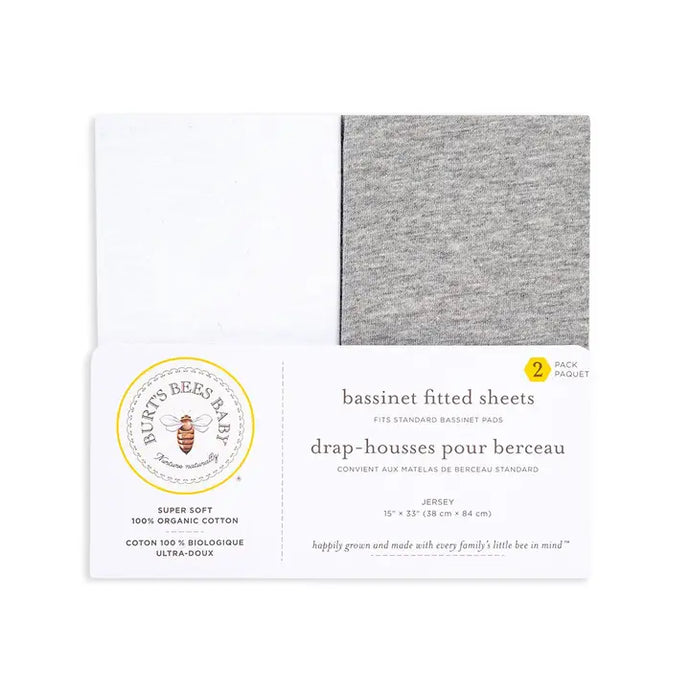 Burt's Bees Baby Set of 2 Fitted Bassinet Sheet