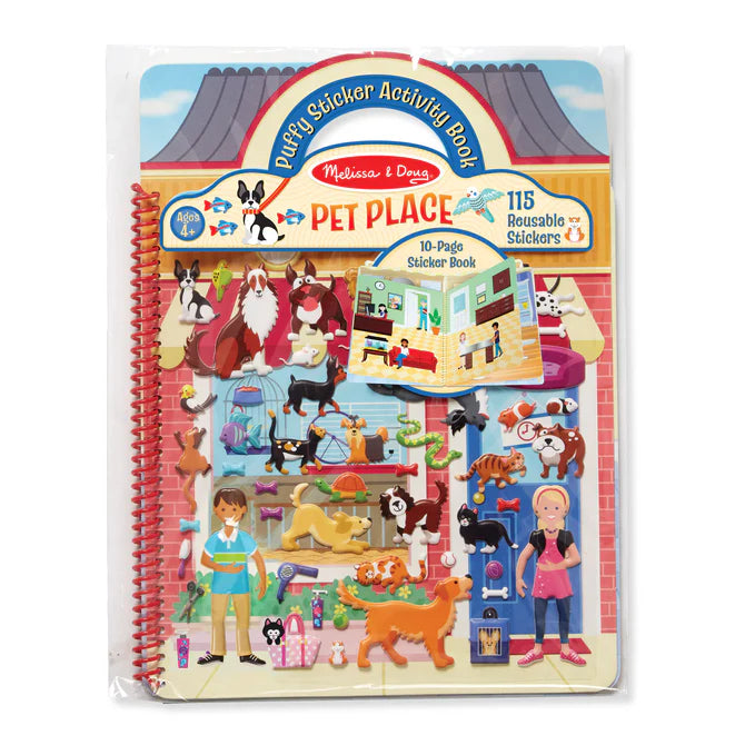 Melissa And Doug Puffy Sticker Activity Book - Pet Place