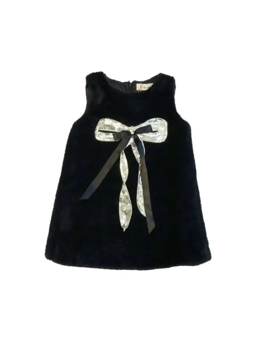 Doe a Dear - Sequin Bow Furry Dress