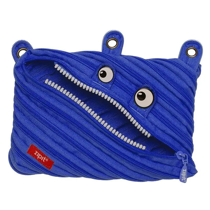 ZIPIT Monster 3 Ring Binder Pencil Pouch, Blue Pencil Case