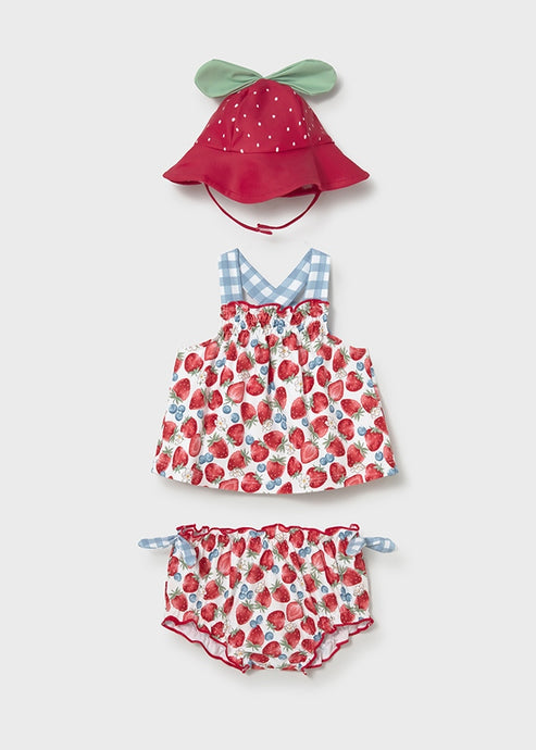 Mayoral Strawberry Swim 3-piece Set